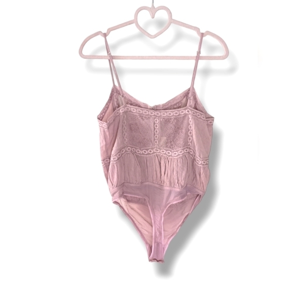 NWT Free People Still the One Lace Trim Cotton Bodysuit $98 - Picture 8 of 12